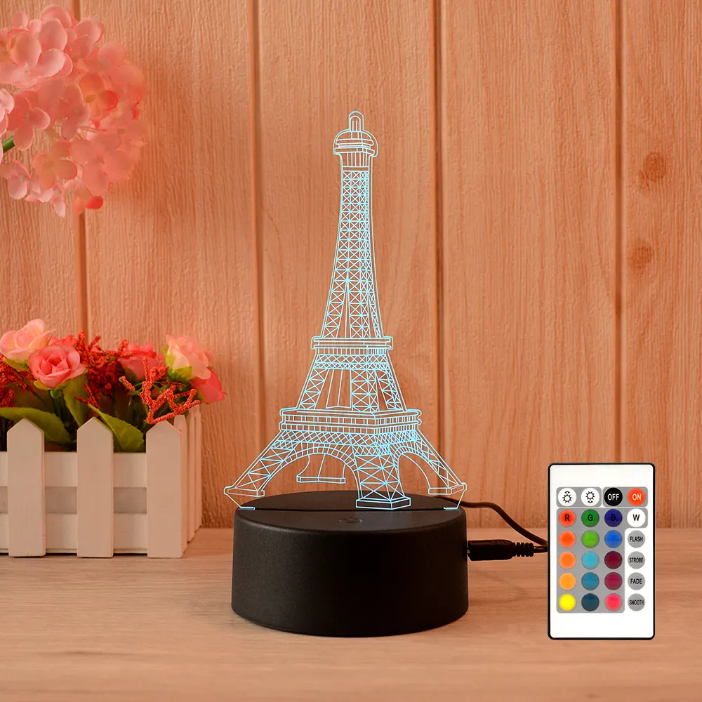 New Design 3D USB Charging Gift Lighting Color Changing Room Decoration Home Decor 3D Night Lights