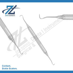 Escaladores de Hoz Instrumentos periodontales terminados Curetas dentales Gracey Periodontal Dental Quirúrgico Fabricante Pakistán Inoxidable - Product Image 2