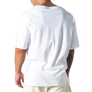 Camiseta de algodón extragrande de 240 Gsm de calidad superior del fabricante para hombre, ropa de calle, diseño liso en blanco - Product Image 6