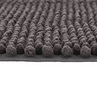 Tapis de bain carré moderne en microfibre de polyester gris chaud, tufté, antidérapant avec dos en caoutchouc, épais, pelucheux, séchage rapide, lavable en machine, pour hôtel