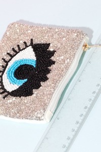 Porte-monnaie brodé à la main avec des perles colorées pour adolescents, poche zippée personnalisée, portefeuille à monnaie tendance, pochette en gros - Product Image 2