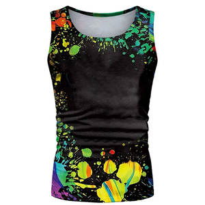 เสื้อกล้ามคอตตอนสำหรับผู้ชายเสื้อกล้ามออกกำลังกายเล่นฟิตเนสพิมพ์ลายได้ตามต้องการ - Product Image 1