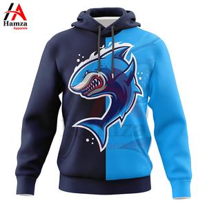 Sudadera con capucha elegante con diseño de tiburón y bloque de color para hombre, mezcla de algodón, 280 GSM, ajuste clásico, capucha con cordón, ropa informal, sudaderas con capucha - Product Image 6