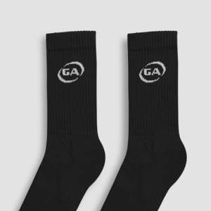 Chaussettes de sport montantes personnalisables, respirantes, antibactériennes, idéales pour le cyclisme et les sports d'automne, technique de sublimation, noires - Product Image 3