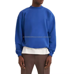 เสื้อสเวตเชิ้ตสีเขียวเนื้อหนาแบบเฟรนช์เทอร์รี่ ทรงหลวม แบบ unisex คอวี  แบบสั่งทำพิเศษ ทรงบ็อกซี่ แบบครอป - Product Image 2