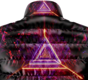 Haute personnalisé bicolore couleur bloqué rembourré bulle doudoune hiver chaud entièrement sublimé imperméable coupe-vent col montant - Product Image 5