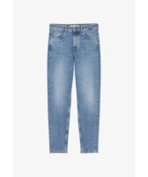 Pantalones Vaqueros de Mezclilla Duraderos de Secado Rápido, Cintura Media, Corte Recto, Casuales, de Algodón para Hombre, para Trabajo y Uso Casual en Invierno