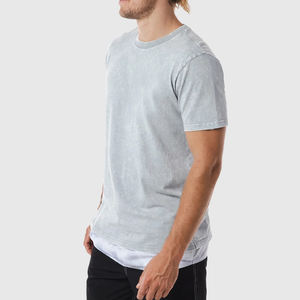 Men's Adult Breathable T-Shirts Wholesale Plain Formal Style Knitted in Polyester/Cotton for Casual Wear - Product Image 2