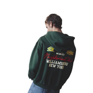 Sweat à capuche zippé pour homme en molleton 100% coton avec logo personnalisé, broderie 3D, impression DTG, coupe classique, hiver, écologique - Product Image 4