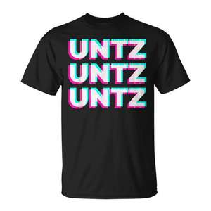 T-shirt unisexe à manches courtes et col rond Untz Untz Rave Festival Techno, impression numérique, pour adultes, activités promotionnelles - Product Image 1