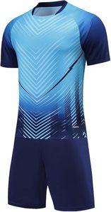 Maillot de football à manches courtes en polyester 100% Chemise et short d'entraînement Uniforme d'équipe sportive Vêtements de football - Product Image 3