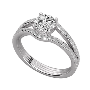 Bague solitaire en or 14 carats pour femmes avec diamant de laboratoire - Product Image 2