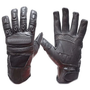 New Black Leather Motorbike <b>Gloves</b> Bike Riding Full Finger Leather <b>Knuckles</b> Protection Motorcycle Auto Racing Wear <b>Gloves</b> - Product Image 1