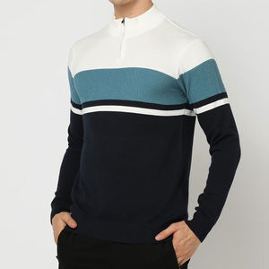 2025 dernière conception hommes demi-fermeture éclair sweats à manches longues meilleur plaine confortable nouveauté demi-fermeture éclair sweats du Pakistan - Product Image 2