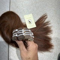 Cinta de cabello humano RUSO EUROPEO personalizada, extensión Ins, pelo virgen crudo, hueso recto, rojo oscuro, cobre, colores-Wave Curl Afro
