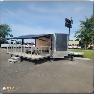 Remolque de Comida Móvil Totalmente Equipado, Plegable, para Doner <span class=keywords><strong>Kebab</strong></span>, Café, Helados, Hamburguesas, Tacos, Pizza, con Certificación CE y DOT, Personalizable - Product Image 3