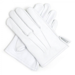 Gants maçonniques en coton blanc uni brodé de haute qualité 2024 Gants maçonniques fabriqués directement en usine - Product Image 1