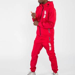 Conjunto de Ropa Deportiva Personalizada de Invierno, Estilo Urbano, Peso Medio, Color Sólido, Lavado Ácido Desgastado, Sudadera con Capucha y Cremallera y Pantalones Deportivos - Product Image 2