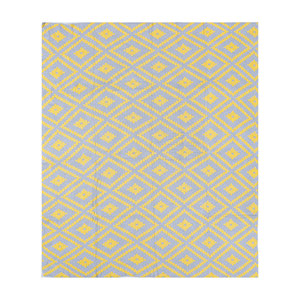 Tapis Jaipur sur mesure en polyester gris et noir, motif géométrique, pour la maison, fabriqué aux États-Unis - Product Image 1