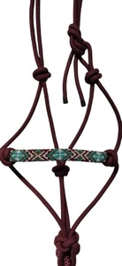Handmade tùy chỉnh cưỡi ngựa <span class=keywords><strong>tack</strong></span> có thể điều chỉnh Nylon Horse Halter với Thêu đính cườm noseband và chì dây halters - Product Image 2