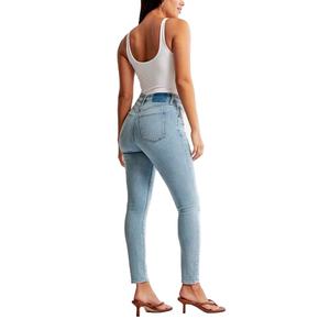 Venta al por mayor nuevos pantalones de mezclilla de cintura alta con logotipo personalizado para las mujeres y transpirable ajuste suelto mejor diseño de pantalones vaqueros precio razonable - Product Image 2