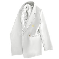 Blazer pour femme C1002TA62, style bureau, décontracté, couleur bonbon, manches longues, boutons métalliques, avec doublure, Sehe Fashion