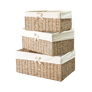 PRODUIT DE VENTE CHAUDE Panier en jonc de mer de style rustique pour les maisons de ferme et d'inspiration côtière de haute qualité - Product Image 1