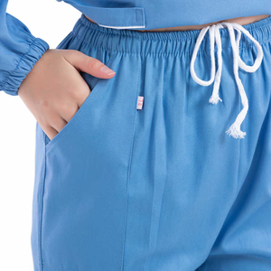 Best Quality Polyester Cotton Hospital Scrub Suit Set Long Sleeves Nursing Uniform for Women Unisex Printed - Product Image 5