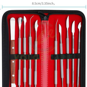 10PCS Stainless Steel Dental Wax <b>Carving</b> Tools Wax Carver <b>Carving</b> Set Surgical Dental Sculpture <b>Knife</b> Instrument - Product Image 5