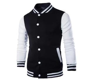 Custom Wholesale Blank Bulk Plain Unisex <b>Black</b> <b>Men</b> Women College Versity Jacket <b>Fleece</b> Baseball Letterman Varsity Jackets - Product Image 5