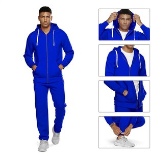 Conjunto Deportivo Personalizado Ligero de Corte Regular, 100% Algodón, Estampado, Estilo Vintage, Pantalones y Sudadera con Capucha para Hombre - Product Image 3