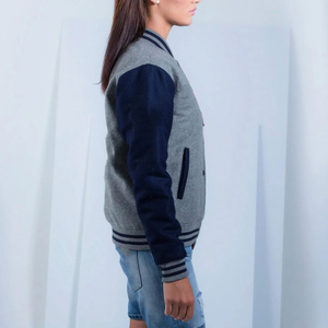 Custom Made Letterman Varisty <b>Jackets</b> 100% cotton Wholesale Winter <b>Varsity</b> <b>Jacket</b> Casual colour block Baseball <b>Jackets</b> <b>for</b> <b>women</b> - Product Image 4