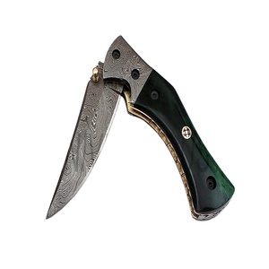 มือที่น่าตื่นตาตื่นใจทำดามัสกัสมีดพับโดยอุตสาหกรรมมีด Sm (Smk1202) - Product Image 1