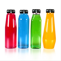 Bouteille en plastique PET jetable de qualité alimentaire de 350 ml (12 oz) pour jus d'orange, avec bouchon à vis, Unalilia B0604, 200 pièces par boîte, Chine