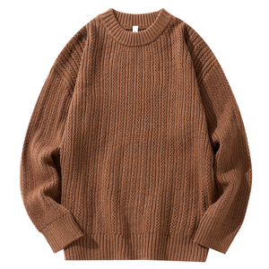 Suéter de Punto Cálido 100% Algodón para Hombre, Informal, para Otoño e Invierno, para Exteriores, Estilo Nuevo Directo de Fábrica - Product Image 6