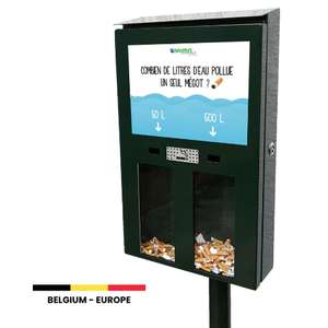 MEGOVOTE Cendrier de grande capacité 2000 mégots Design Logo durable Mobilier urbain interactif pour les espaces publics urbains pour la fumée - Product Image 1