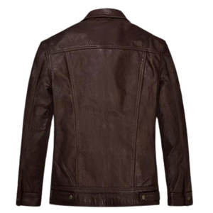 À la mode 2025 meilleure qualité à manches longues hommes chemise en cuir concevoir votre propre chemise en cuir léger pour hommes - Product Image 6