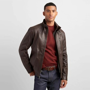 Veste en cuir de style motard marron pour homme Veste de moto classique en cuir de qualité supérieure, parfaite pour veste pour homme - Product Image 2