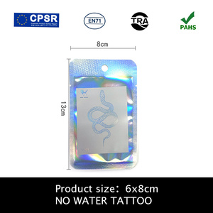 Adesivi per tatuaggio Semi permanenti senza acqua Design realistico serpente di lunga durata 2 settimane Body Art adesivo impermeabile - Product Image 3