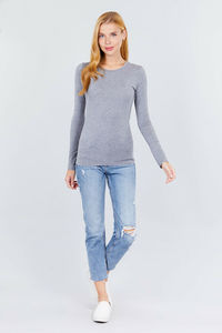 Grey Shades T-shirts à manches longues pour femmes meilleures couleurs collection de t-shirts décontractés pour femmes avec service d'impression personnalisé - Product Image 3