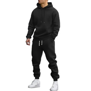 Top Trending Hombres Sport Sweatsuits Regular Fit Venta caliente Con capucha Jogging Sport Wear Entrenamiento Patrón sólido Invierno Regular Fit - Product Image 5