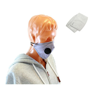 Mascarilla Deportiva PM 2.5 con Logotipo Personalizado, 2 Filtros y Válvula, Transpirable, Protectora, de Neopreno y Malla de Poliéster para Uso en la Playa - Product Image 3