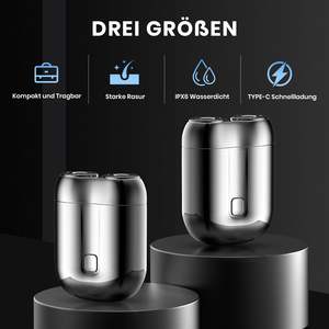 Mini rasoir électrique portable pour homme, étanche IPX7, tondeuse à barbe multifonctionnelle à double lame - Product Image 6