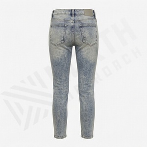 Pantalones Vaqueros Ajustados de Algodón Transpirable y Cómodo para Mujer, Pantalones de Mezclilla para Novia, con Logotipo en la Cintura, Bolsillos, Estilo Casual - Product Image 2