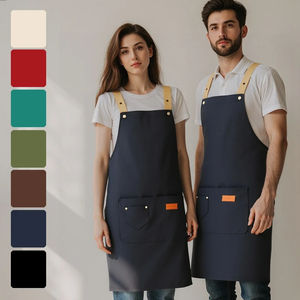 Venta al por mayor logotipo personalizado delantal de lona de algodón delantal de camarero personalizado tablier cocina delantal - Product Image 4