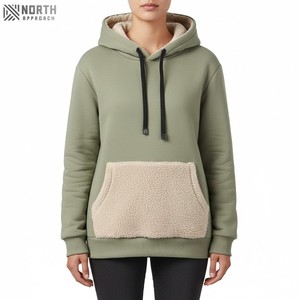 Plus Basic Oversize Tricoté Sweat Hiver Automne Anti-rétrécissement Gris Pull Hoodies Pour Femme Conception Personnalisée Femmes Hoodies - Product Image 1