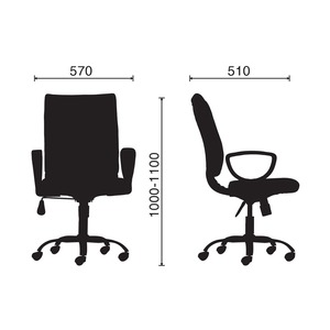 Chaise pivotante à hauteur réglable avec siège rembourré en mousse et dossier en cuir PU pour le bureau à domicile - Product Image 2