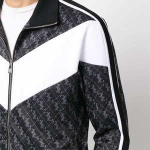 2024 chándal de talla grande de algodón 100% para hombre, cremallera frontal completa, logotipo impreso, transpirable, de secado rápido, ropa de calle de manga larga - Product Image 5