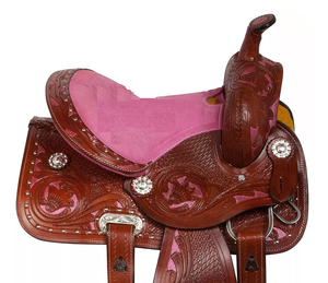 Qualité supérieure 100% fait à la main Style anglais selle occidentale en cuir Durable équitation sports équestres divertissement - Product Image 2