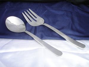 Juego de servidor de ensalada de alto brillo pulido antiguo y brillante, cubiertos de lujo de estilo moderno de alta calidad, cubiertos de mesa para servir - Product Image 4